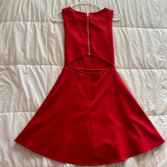 Just Us Red Skater Dress (sold out online) - Picture 5 of 7
